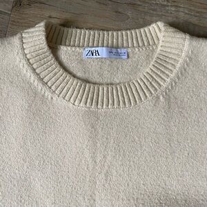 Zara Cream Knit Sweater Vest